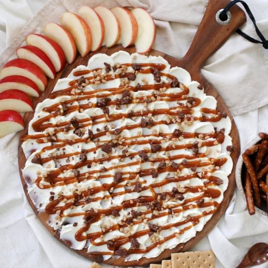 caramel cream cheese board - Recipe photo by The Merrythought