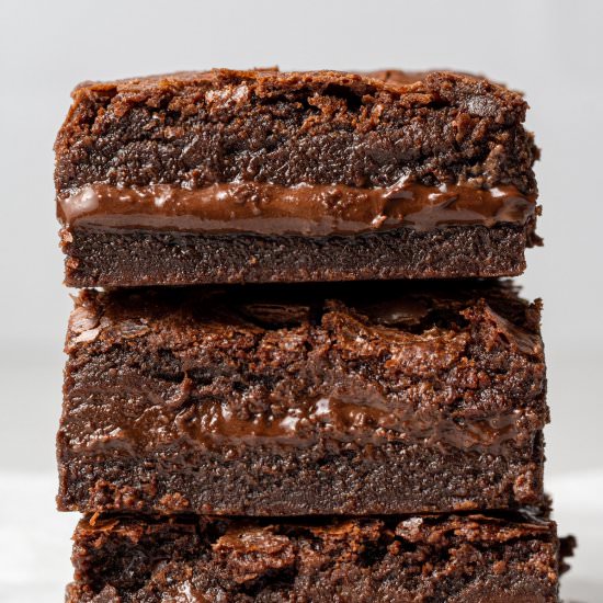 Nutella Stuffed Brownies - Recipe photo by cookiedoughdiaries
