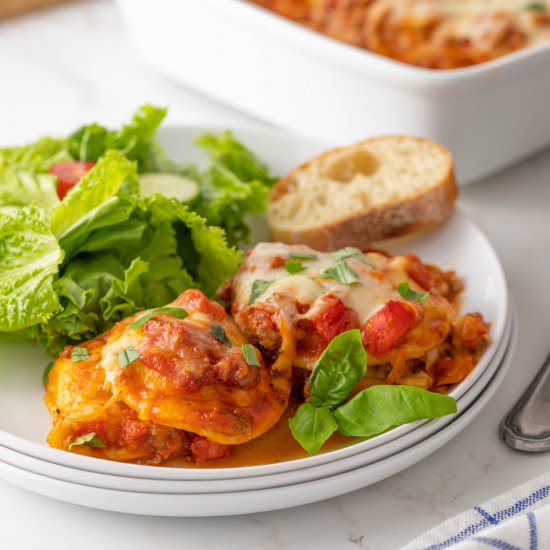 baked ravioli - Recipe photo by The Blond Cook