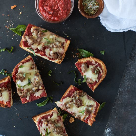 Homemade French Bread Pizza - Recipe photo by foodiegirlchicago