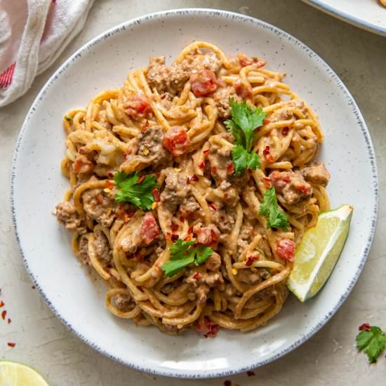 One Pot Taco Spaghetti - Recipe photo by Neighborfood