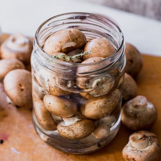 Quick Pickled Mushrooms - Recipe photo by forkintheroad
