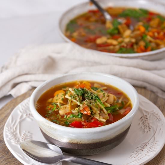 White Bean and Sausage Soup - Recipe photo by dwayland