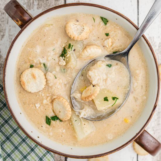 Crab Chowder - Recipe photo by thecaglediaries