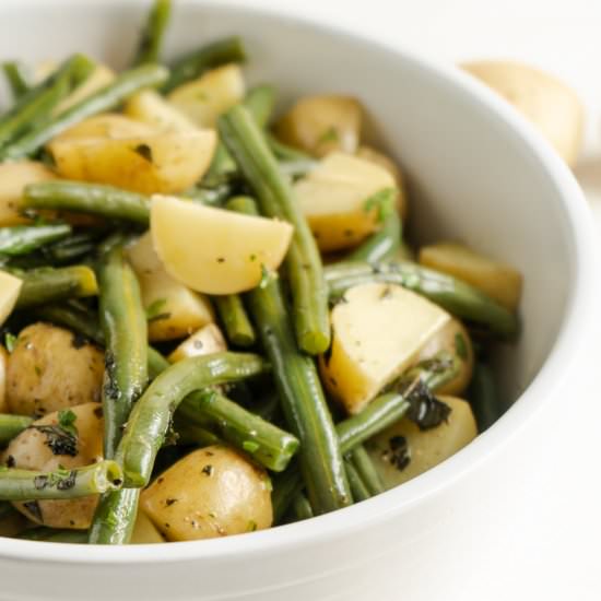 Italian Potato and Green Bean Salad - Recipe photo by TheDeliciousSpoon