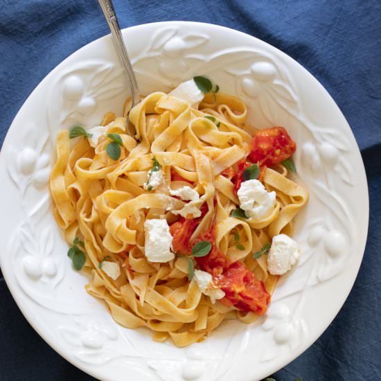 Burrata Cheese w/Roasted Tomatoes - Recipe photo by GiangisKitchen