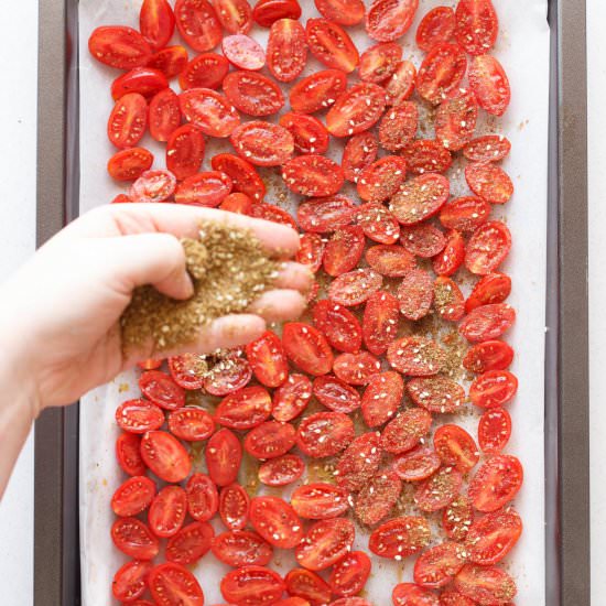 Za’atar Roasted Tomatoes - Recipe photo by tasteofsham