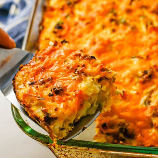 Hash brown breakfast casserole - Recipe photo by Family Food on the Table