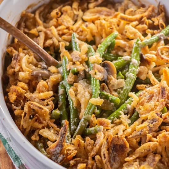 Make Ahead Green Bean Casserole - Recipe photo by JawnsICooked