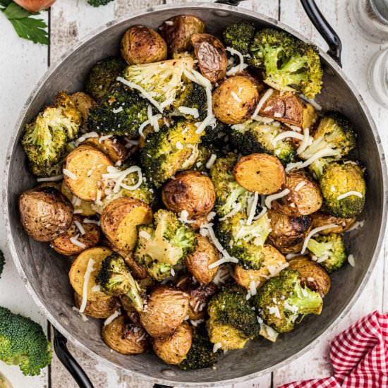 Roasted Potatoes and Broccoli - Recipe photo by thecaglediaries