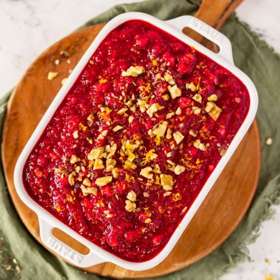 Cranberry Salad w/ Raspberry Jello - Recipe photo by peelwithzeal