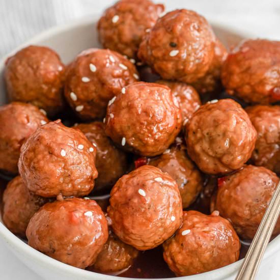 Cranberry Sauce Meatballs - Recipe photo by ToSimplyInspire