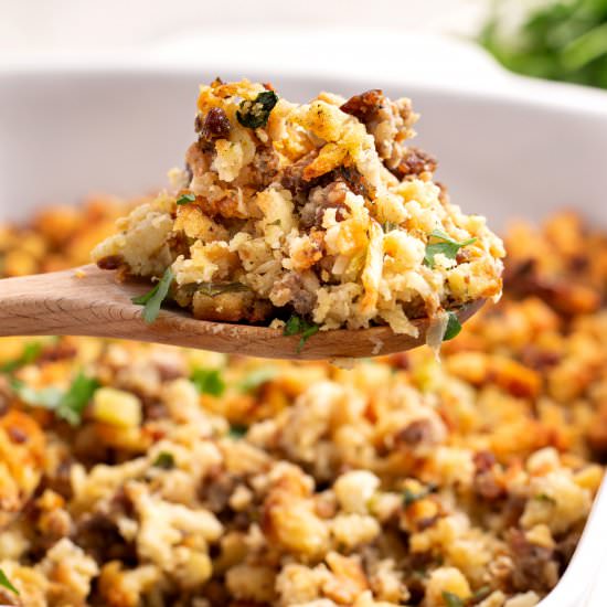 Sausage Stuffing - Recipe photo by AllThingsMamma