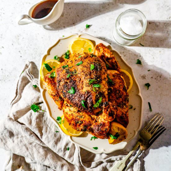 Lemon Garlic Roast Chicken - Recipe photo by etfoodvoyage