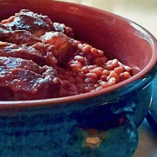 Marinated Pork & White Beans - Recipe photo by Kitchengetaway