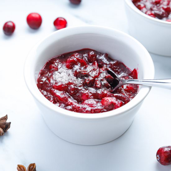 Spiced Cranberry Sauce - Recipe photo by Cooking With Camilla