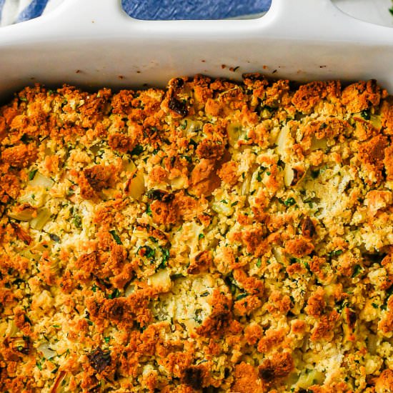 Southern Cornbread Dressing - Recipe photo by Family Food on the Table