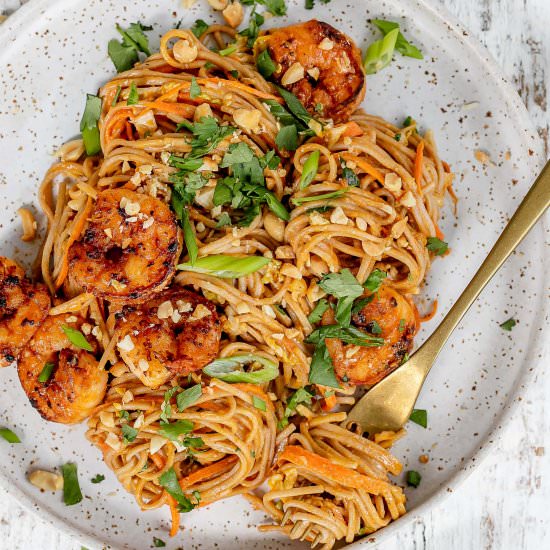 Soba Noodles with Shrimp - Recipe photo by holistic.foodie