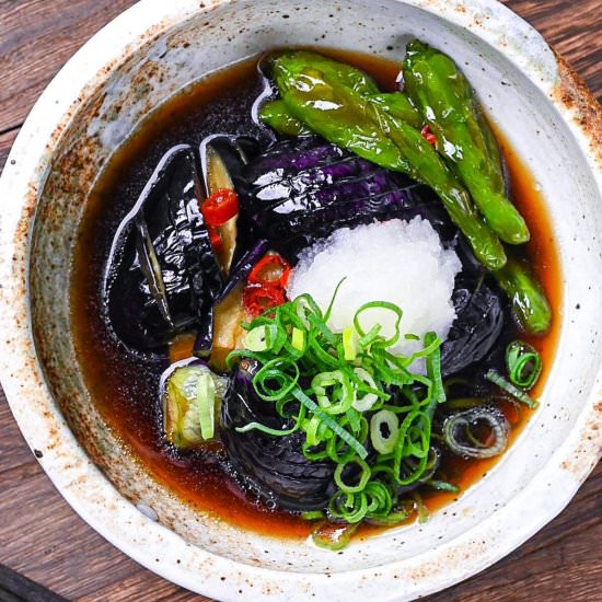 Japanese Eggplant Agebitashi - Recipe photo by Sudachi Recipes