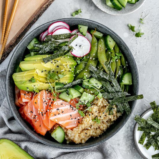 Salmon Sushi Bowls - Recipe photo by holistic.foodie