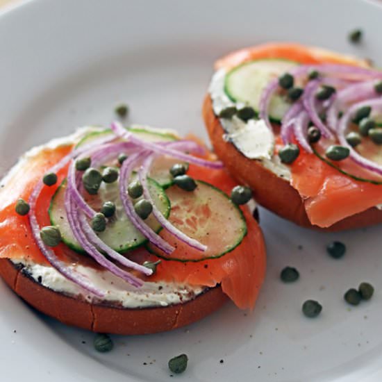 Lox and Bagels - Recipe photo by onehappydish