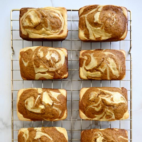 Mini Pumpkin Cream Cheese Bread - Recipe photo by justataste