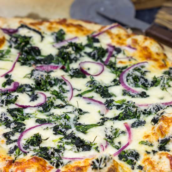 Spinach Ricotta Pizza - Recipe photo by spicedblog