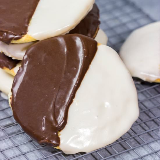 Black and White Cookies - Recipe photo by spicedblog