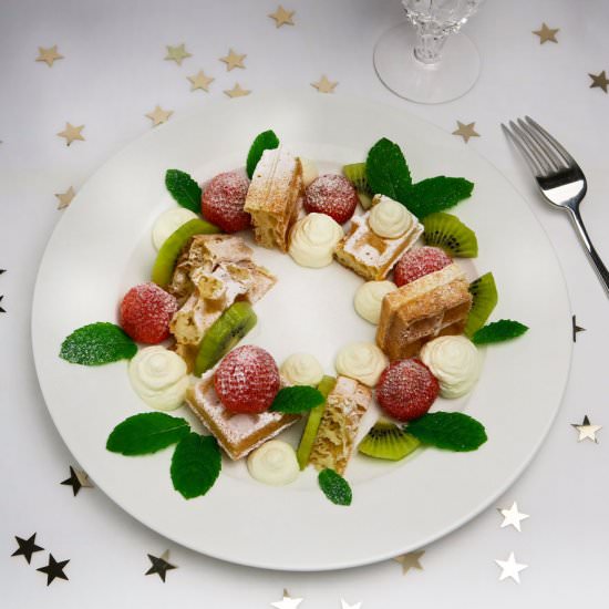 Christmas waffle dessert - Recipe photo by Culinaire bagage