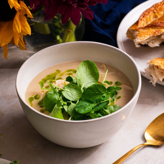 Creamy Chicken Tarragon Soup - Recipe photo by rhubarbandcod