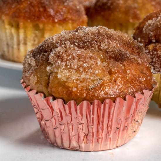 Vegan Cinnamon Sugar Banana Muffins - Recipe photo by Vegan Treats Blogger