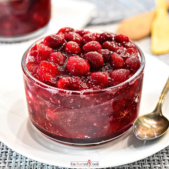 Whole Berry Cranberry Sauce - Recipe photo by Encharted Cook