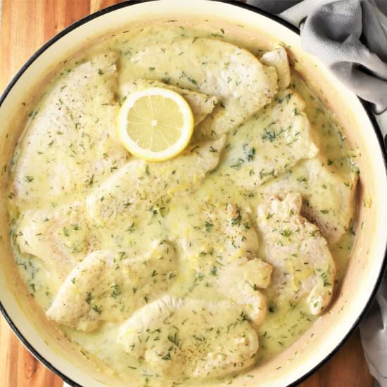 Creamy Turkey Steaks with Dill - Recipe photo by everydayhealthyrecipes