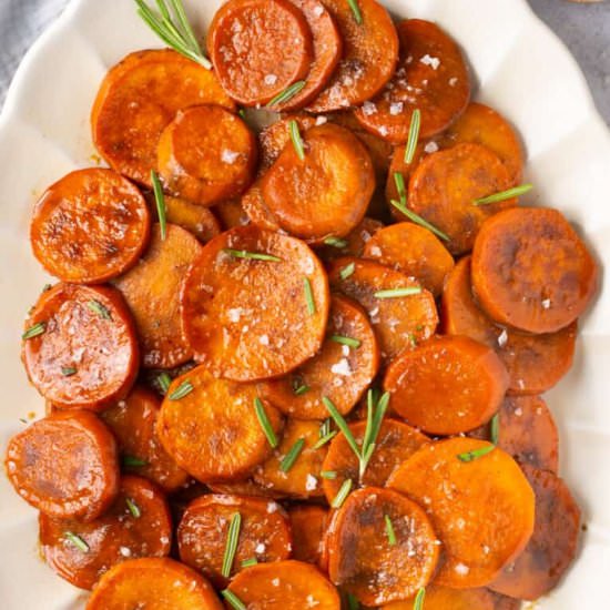 Glazed Sweet Potatoes - Recipe photo by erinliveswhole