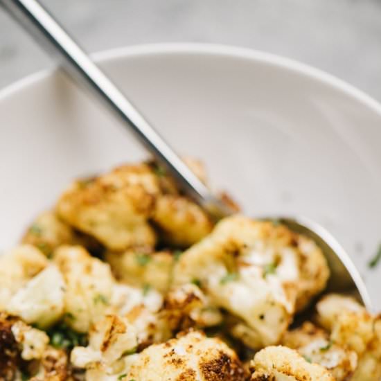 BEST AIR FRYER CAULIFLOWER - Recipe photo by lowcarbspark