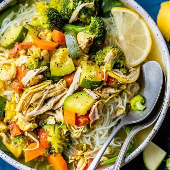 Healing Turmeric Chicken NoodleSoup - Recipe photo by Skinnytaste
