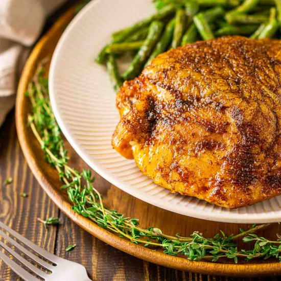 Smoked Turkey Thighs - Recipe photo by Burrata and Bubbles