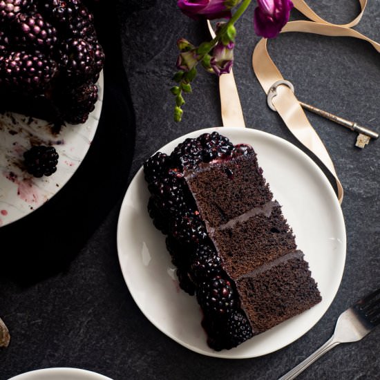 Blackberry Blackout Cake - Recipe photo by rhubarbandcod