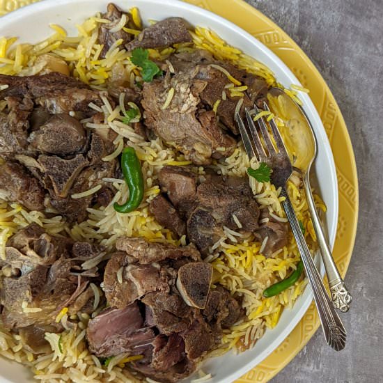 Mutton Yakhni Pulao - Recipe photo by www.jamilghar.com
