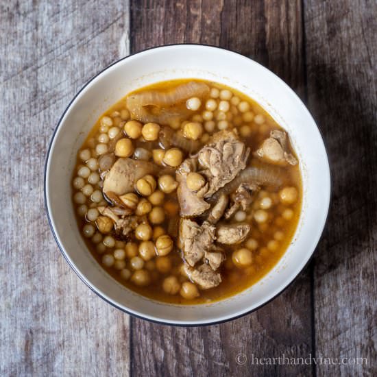 Lebanese Chicken Moghrabieh - Recipe photo by hearthandvine