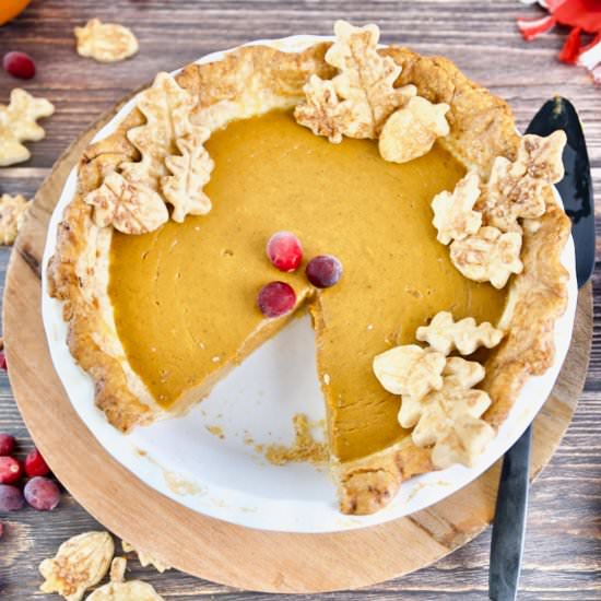 Pumpkin Custard Pie Recipe - Recipe photo by thefreshcooky