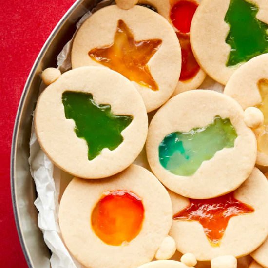 Stained Glass Cookies - Recipe photo by OnMyKidsPlate