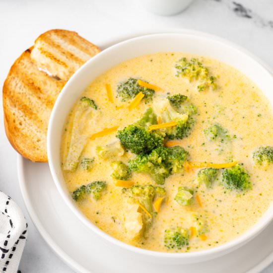 Broccoli Cheddar Soup - Recipe photo by theforkedspoon