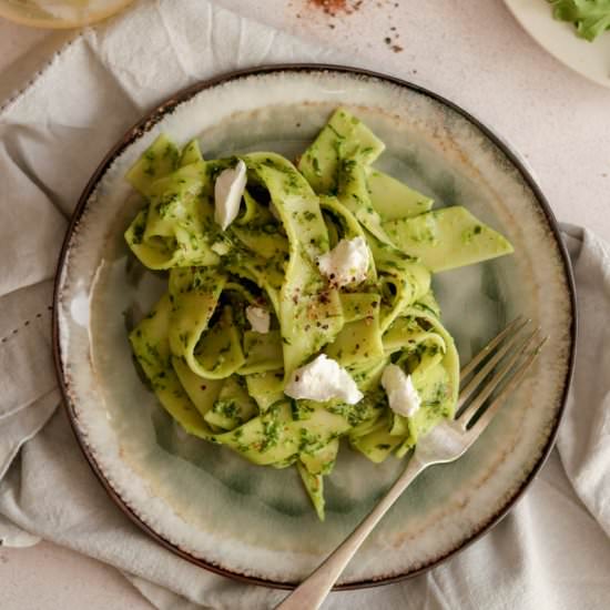 Rocket pesto pasta - Recipe photo by vanillafrost4
