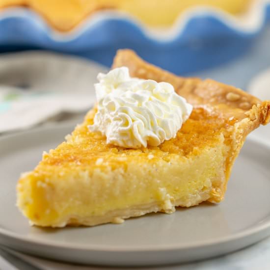 Bourbon Buttermilk Pie - Recipe photo by bunsenburnerbakery