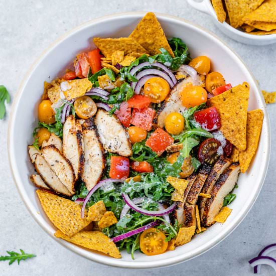 HEALTHY CHICKEN TACO SALAD - Recipe photo by healthyfitnessmeals