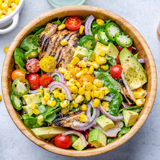 CILANTRO LIME GRILLED CHICKEN SALAD - Recipe photo by healthyfitnessmeals