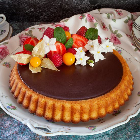 TARTA DE CHOCOLATE Y FRUTOS ROJOS - Recipe photo by JUEGODESABORES