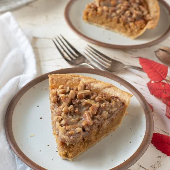 Sweet Potato Praline Pie - Recipe photo by biscuitsandburlap