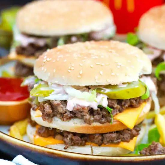 Juicy Big Mac Sloppy Joes - Recipe photo by peasandpeonies